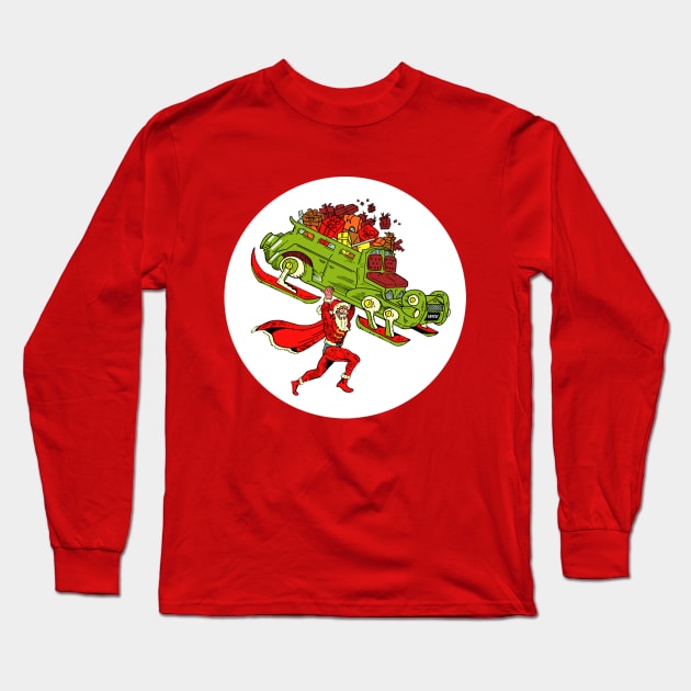 Super Santa Long Sleeve T-Shirt by Jokertoons